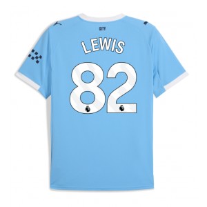 Manchester City Rico Lewis #82 Jalkapallovaatteet Kotipaita 2025-26 Lyhythihainen